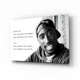 Tupac Shakur Glass Wall Art.